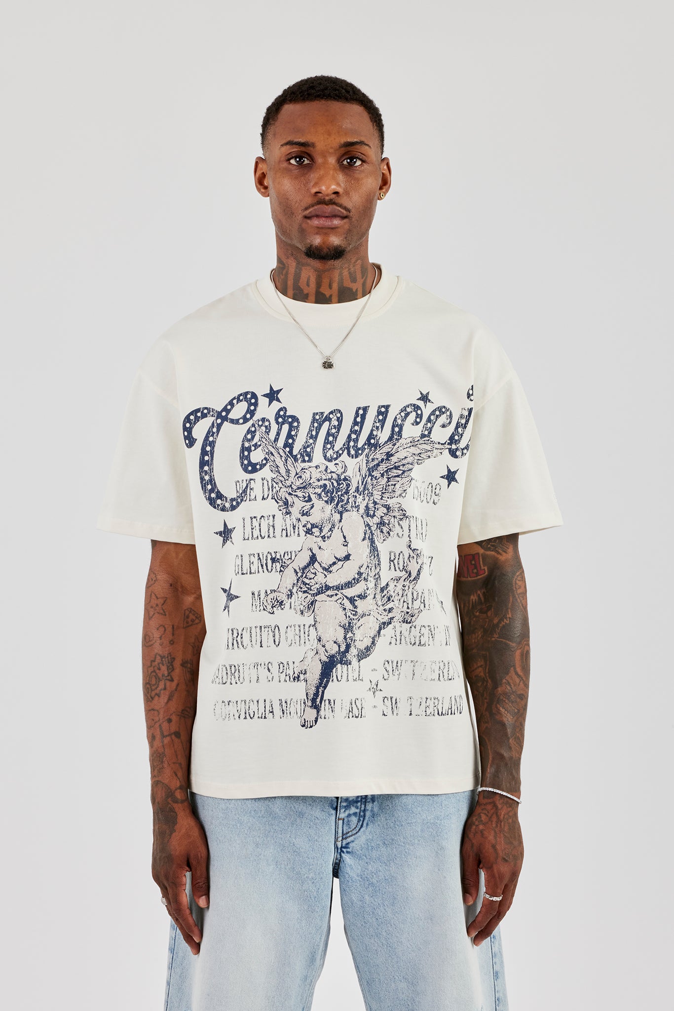 Cherub Circuito Oversize-T-Shirt - Off White